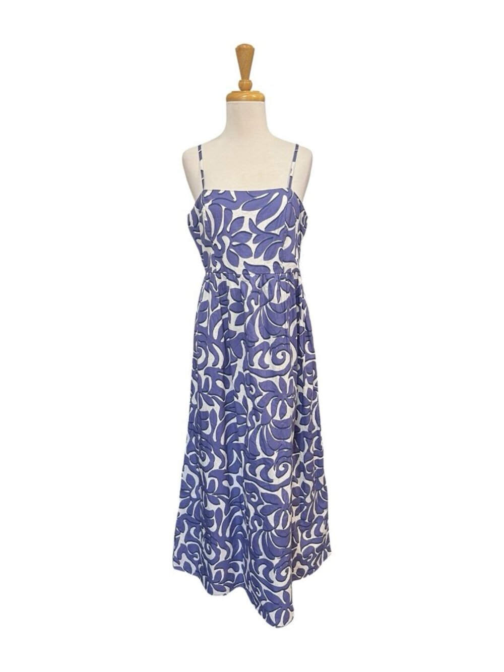 Jessica Simpson Blue Printed Midi Dress Size L Large